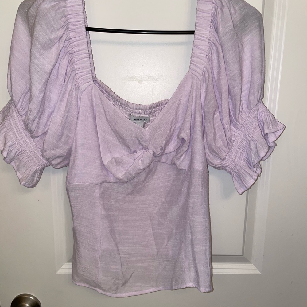 Lavender Puff Sleeve Top